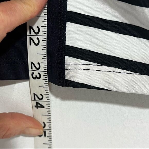 Athleta Navy Blue White Stripe Racerback Tank - Picture 6 of 14